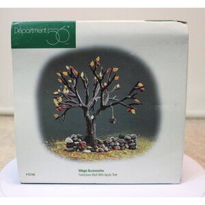 Dept 56 Village Accessory - Fieldstone Wall with Apple Tree